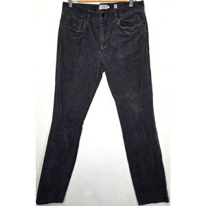 Vince Corduroy Jeans Womens 32x31‎ Charcoal Gray Straight Leg Mid Rise Pants Emo